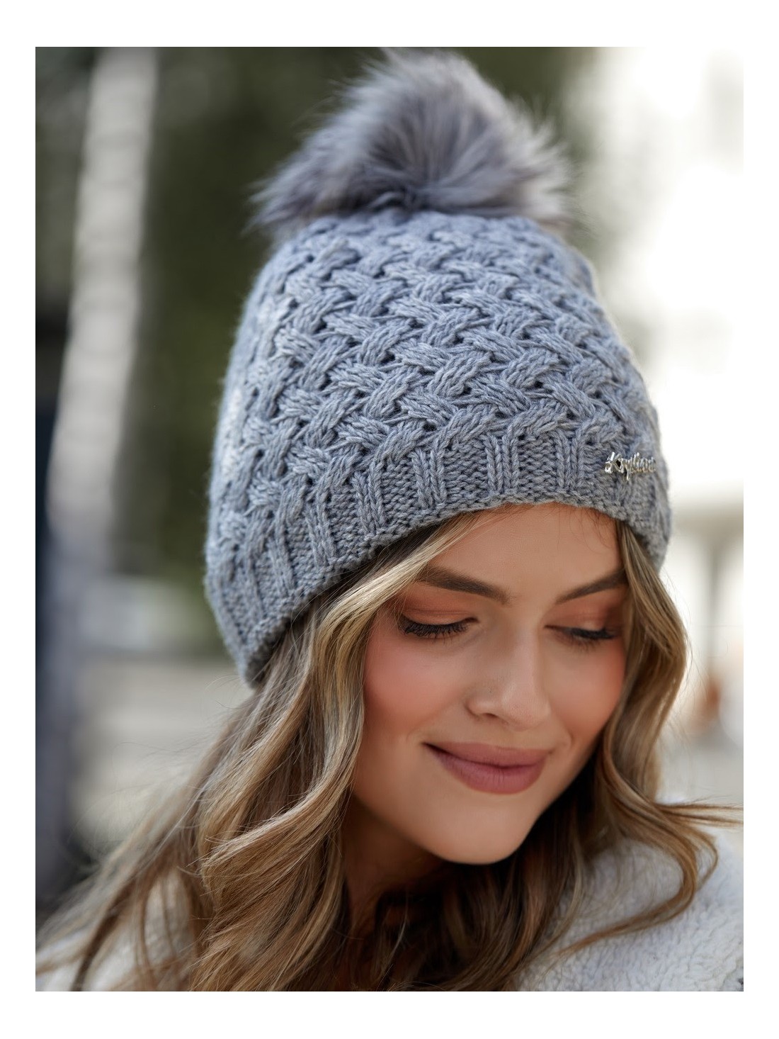 Dark gray winter hat C15 - Online store - Boutique